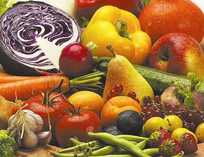 Frutta e verdura sane e fresche dal proprio orto